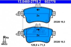 Ate Σετ τακάκια, Δισκόφρενα - 13.0460-2778.2