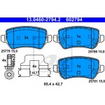 Ate Σετ τακάκια, Δισκόφρενα - 13.0460-2794.2