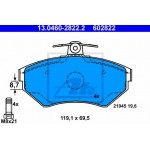 Ate Σετ τακάκια, Δισκόφρενα - 13.0460-2822.2