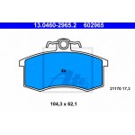 Ate Σετ τακάκια, Δισκόφρενα - 13.0460-2965.2