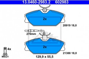 Ate Σετ τακάκια, Δισκόφρενα - 13.0460-2983.2
