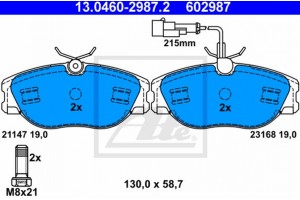 Ate Σετ τακάκια, Δισκόφρενα - 13.0460-2987.2