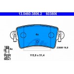 Ate Σετ τακάκια, Δισκόφρενα - 13.0460-3806.2