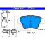 Ate Σετ τακάκια, Δισκόφρενα - 13.0460-3851.2