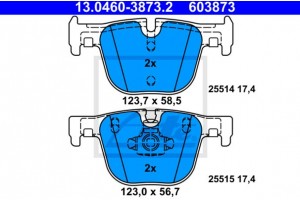 Ate Σετ τακάκια, Δισκόφρενα - 13.0460-3873.2
