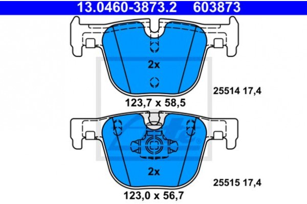 Ate Σετ τακάκια, Δισκόφρενα - 13.0460-3873.2