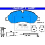 Ate Σετ τακάκια, Δισκόφρενα - 13.0460-3875.2 Ate Σετ τακάκια, Δισκόφρενα - 13.0460-3875.2