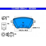 Ate Σετ τακάκια, Δισκόφρενα - 13.0460-3884.2 Ate Σετ τακάκια, Δισκόφρενα - 13.0460-3884.2