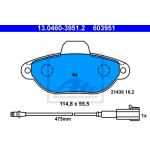 Ate Σετ τακάκια, Δισκόφρενα - 13.0460-3951.2 Ate Σετ τακάκια, Δισκόφρενα - 13.0460-3951.2