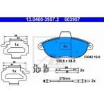 Ate Σετ τακάκια, Δισκόφρενα - 13.0460-3957.2
