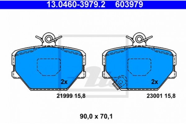 Ate Σετ τακάκια, Δισκόφρενα - 13.0460-3979.2