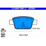 Ate Σετ τακάκια, Δισκόφρενα - 13.0460-3991.2