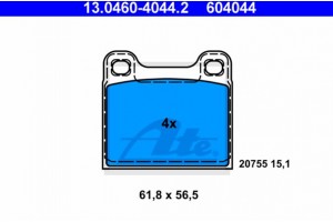 Ate Σετ τακάκια, Δισκόφρενα - 13.0460-4044.2
