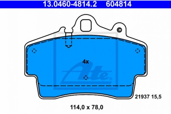 Ate Σετ τακάκια, Δισκόφρενα - 13.0460-4814.2