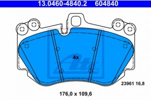 Ate Σετ τακάκια, Δισκόφρενα - 13.0460-4840.2