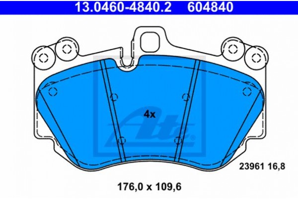 Ate Σετ τακάκια, Δισκόφρενα - 13.0460-4840.2