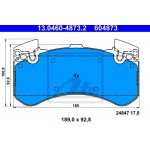 Ate Σετ τακάκια, Δισκόφρενα - 13.0460-4873.2