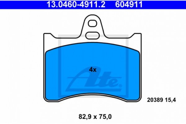 Ate Σετ τακάκια, Δισκόφρενα - 13.0460-4911.2