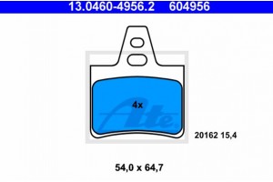 Ate Σετ τακάκια, Δισκόφρενα - 13.0460-4956.2