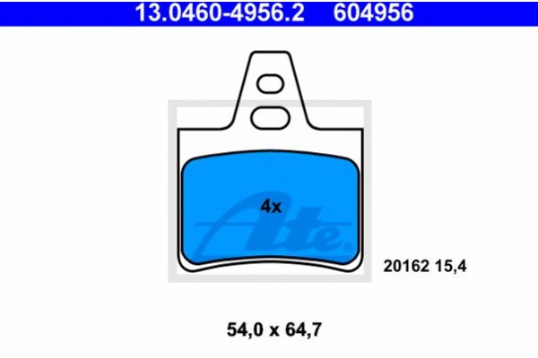 Ate Σετ τακάκια, Δισκόφρενα - 13.0460-4956.2