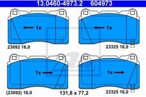 Ate Σετ τακάκια, Δισκόφρενα - 13.0460-4973.2