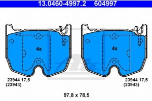 Ate Σετ τακάκια, Δισκόφρενα - 13.0460-4997.2