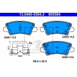 Ate Σετ τακάκια, Δισκόφρενα - 13.0460-5504.2