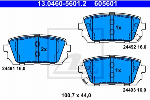 Ate Σετ τακάκια, Δισκόφρενα - 13.0460-5601.2