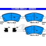 Ate Σετ τακάκια, Δισκόφρενα - 13.0460-5603.2