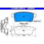 Ate Σετ τακάκια, Δισκόφρενα - 13.0460-5605.2