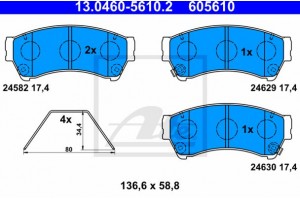 Ate Σετ τακάκια, Δισκόφρενα - 13.0460-5610.2