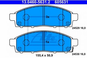 Ate Σετ τακάκια, Δισκόφρενα - 13.0460-5631.2