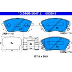 Ate Σετ τακάκια, Δισκόφρενα - 13.0460-5647.2