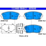 Ate Σετ τακάκια, Δισκόφρενα - 13.0460-5649.2