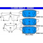 Ate Σετ τακάκια, Δισκόφρενα - 13.0460-5683.2