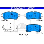 Ate Σετ τακάκια, Δισκόφρενα - 13.0460-5687.2