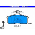 Ate Σετ τακάκια, Δισκόφρενα - 13.0460-5720.2