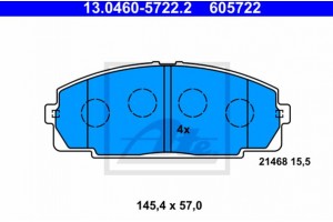 Ate Σετ τακάκια, Δισκόφρενα - 13.0460-5722.2