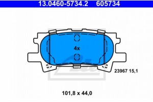 Ate Σετ τακάκια, Δισκόφρενα - 13.0460-5734.2