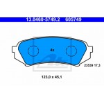 Ate Σετ τακάκια, Δισκόφρενα - 13.0460-5749.2