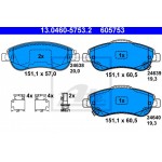 Ate Σετ τακάκια, Δισκόφρενα - 13.0460-5753.2