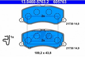 Ate Σετ τακάκια, Δισκόφρενα - 13.0460-5763.2