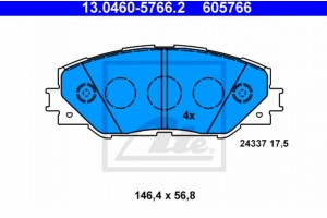 Ate Σετ τακάκια, Δισκόφρενα - 13.0460-5766.2