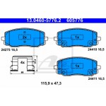 Ate Σετ τακάκια, Δισκόφρενα - 13.0460-5776.2