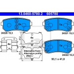 Ate Σετ τακάκια, Δισκόφρενα - 13.0460-5780.2