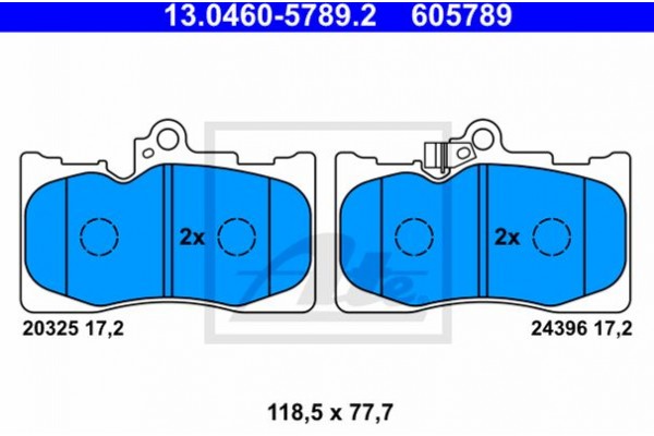 Ate Σετ τακάκια, Δισκόφρενα - 13.0460-5789.2