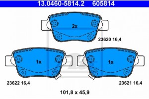 Ate Σετ τακάκια, Δισκόφρενα - 13.0460-5814.2