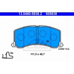 Ate Σετ τακάκια, Δισκόφρενα - 13.0460-5838.2