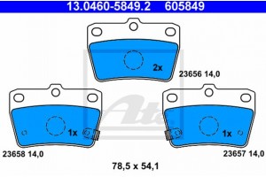 Ate Σετ τακάκια, Δισκόφρενα - 13.0460-5849.2