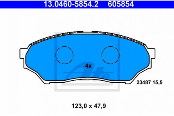 Ate Σετ τακάκια, Δισκόφρενα - 13.0460-5854.2